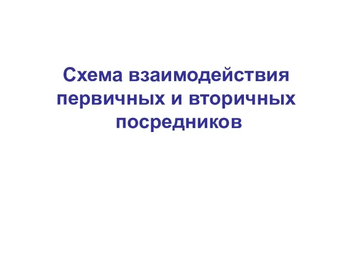 Схема взаимодействия первичных и вторичных посредников