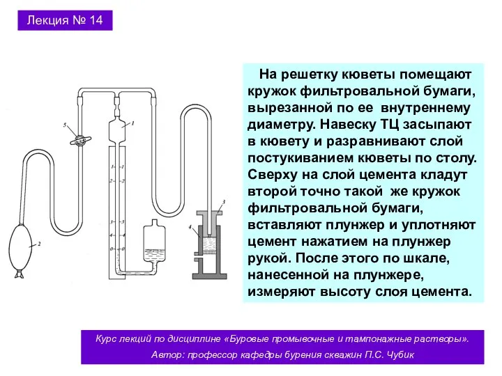 Курс лекций по дисциплине «Буровые промывочные и тампонажные растворы». Автор: профессор