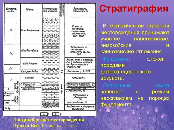 Стратиграфия В геологическом строении месторождения принимают участие палеозойские, мезозойские и кайнозойские