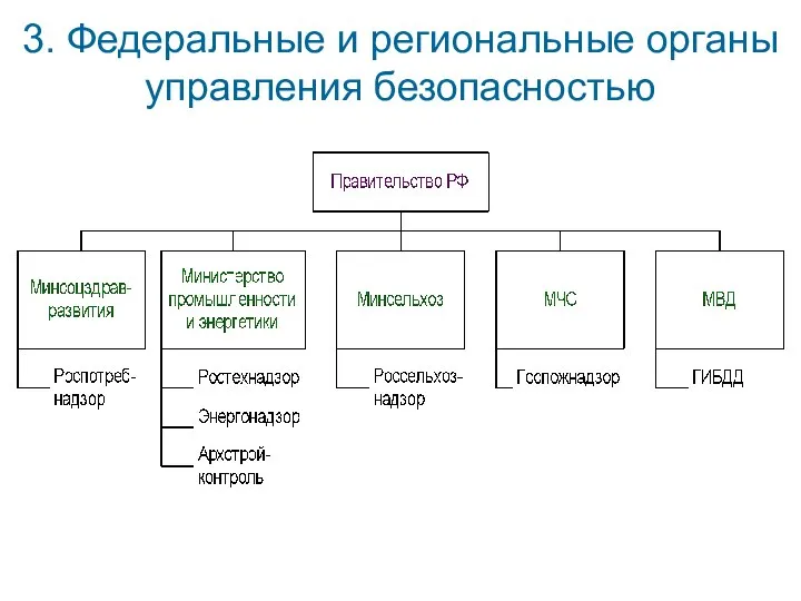 3. Федеральные и региональные органы управления безопасностью