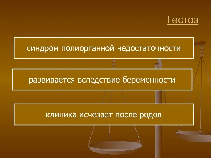 Гестоз синдром полиорганной недостаточности развивается вследствие беременности клиника исчезает после родов