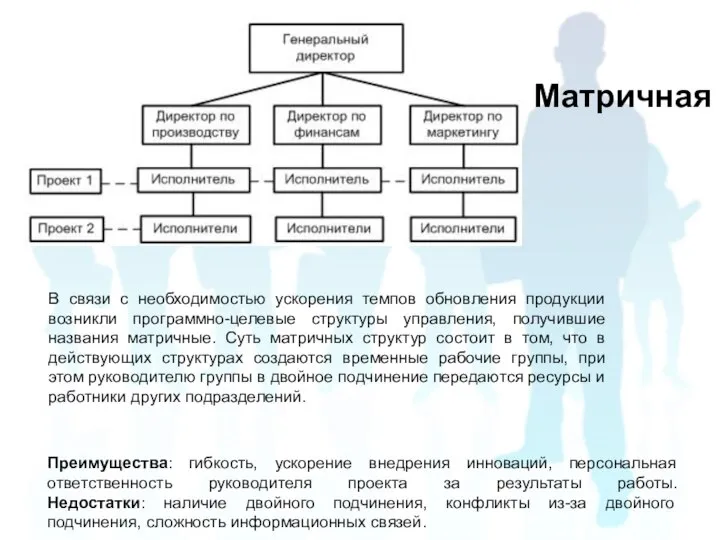 Матричная В связи с необходимостью ускорения темпов обновления продукции возникли программно-целевые