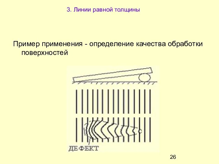 Пример применения - определение качества обработки поверхностей 3. Линии равной толщины