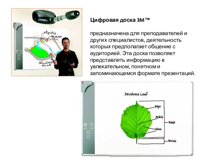 Цифровая доска 3M™ предназначена для преподавателей и других специалистов, деятельность которых