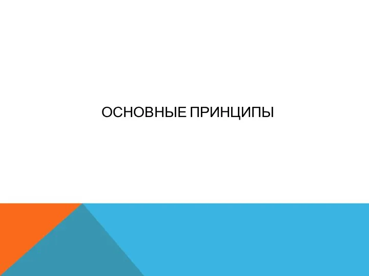 ОСНОВНЫЕ ПРИНЦИПЫ