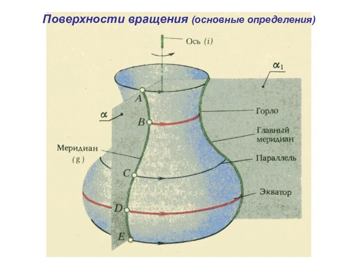 Поверхности вращения (основные определения)