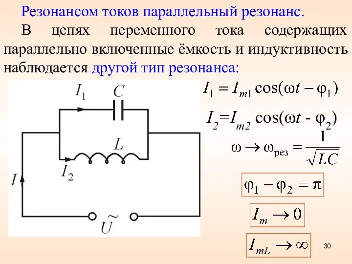 Резонансом токов параллельный резонанс. В цепях переменного тока содержащих параллельно включенные