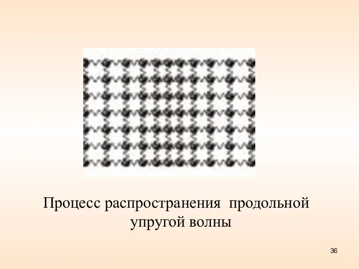 Процесс распространения продольной упругой волны