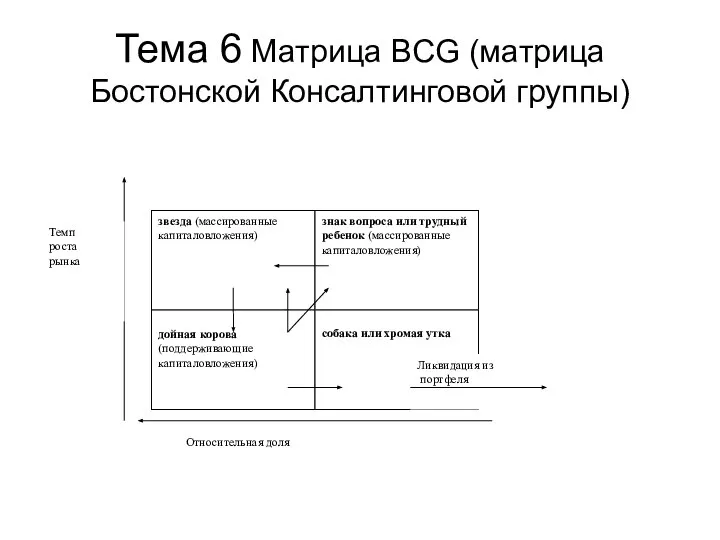 Тема 6 Матрица BCG (матрица Бостонской Консалтинговой группы)