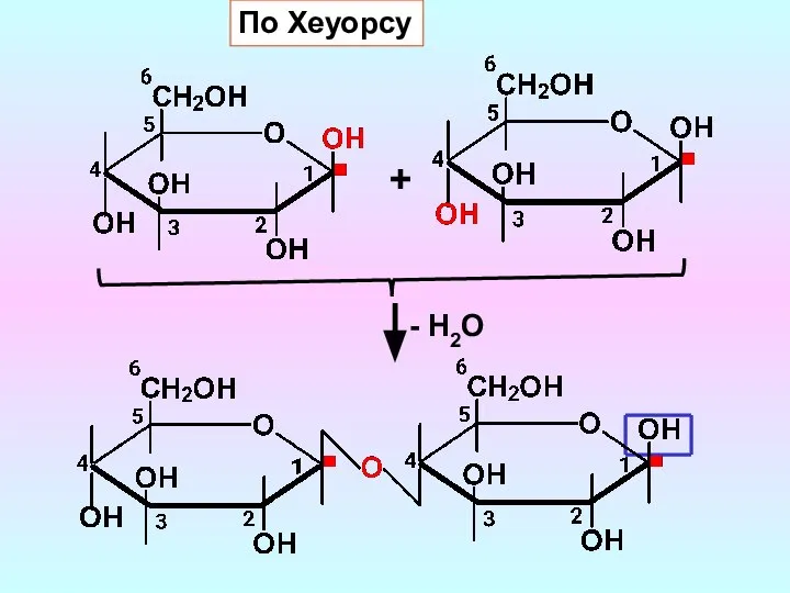 По Хеуорсу + - Н2О