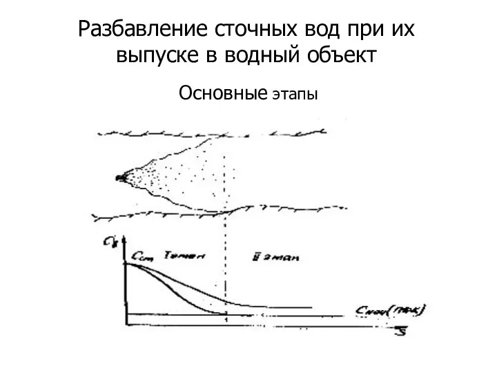 Разбавление сточных вод при их выпуске в водный объект Основные этапы