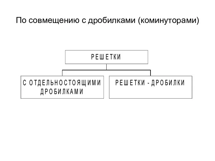 По совмещению с дробилками (коминуторами)