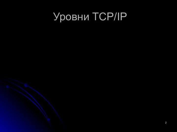 Уровни TCP/IP