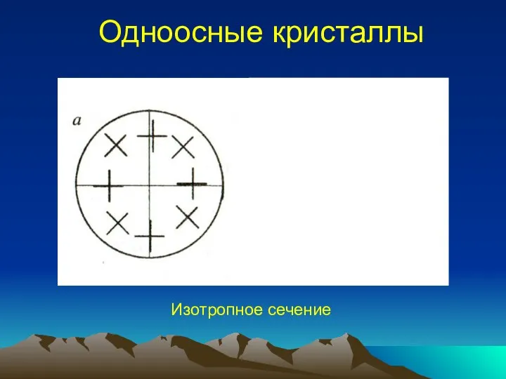 Одноосные кристаллы Изотропное сечение