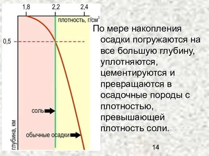 По мере накопления осадки погружаются на все большую глубину, уплотняются, цементируются