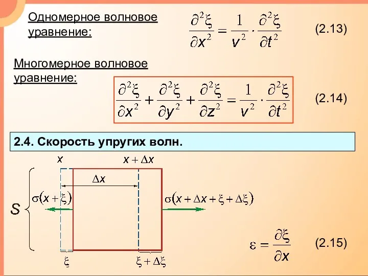 2.4. Скорость упругих волн.