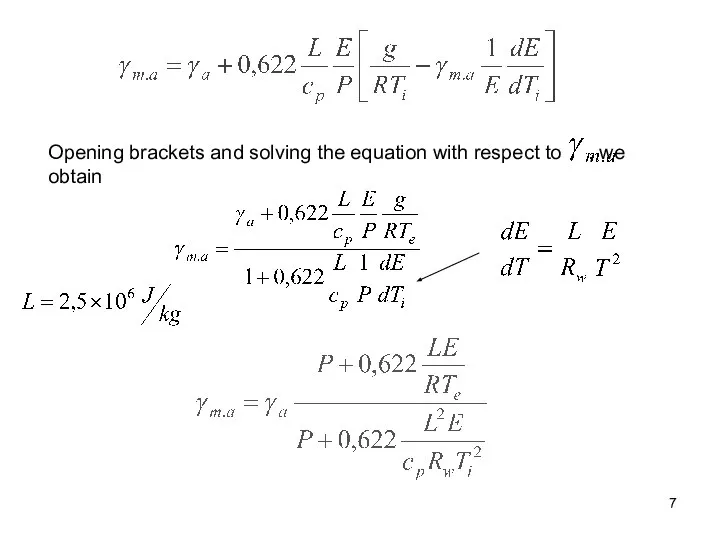 Opening brackets and solving the equation with respect to , we obtain