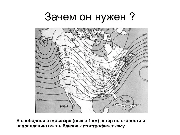 Зачем он нужен ? В свободной атмосфере (выше 1 км) ветер