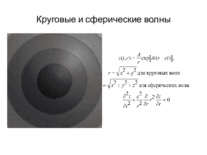 Круговые и сферические волны