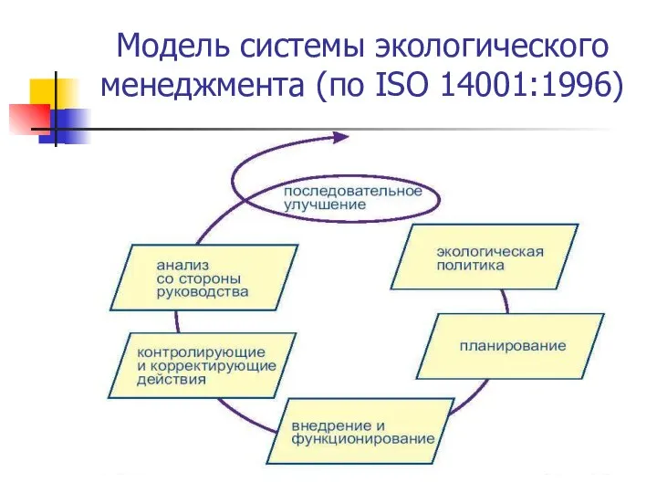 Модель системы экологического менеджмента (по ISO 14001:1996)