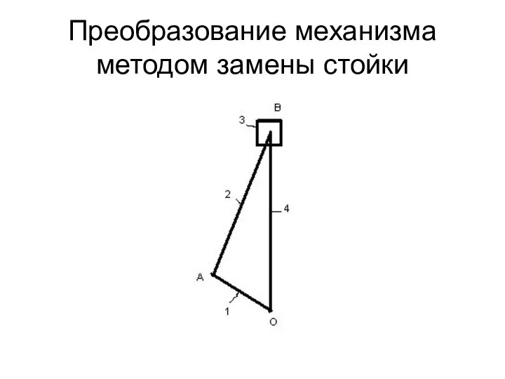 Преобразование механизма методом замены стойки