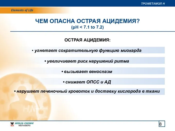 ЧЕМ ОПАСНА ОСТРАЯ АЦИДЕМИЯ? (pH ОСТРАЯ АЦИДЕМИЯ: угнетает сократительную функцию миокарда