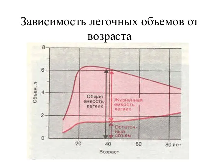 Зависимость легочных объемов от возраста