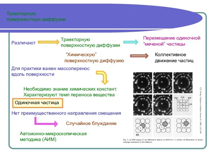 Траекторную поверхностную диффузии Траекторную поверхностную диффузии Для практики важен массоперенос вдоль