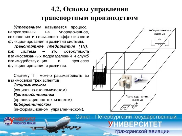 4.2. Основы управления транспортным производством Управлением называется процесс, направленный на упорядоченное,