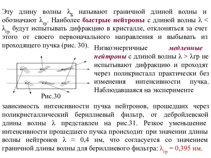 Эту длину волны λБ называют граничной длиной волны и обозначают λгр.