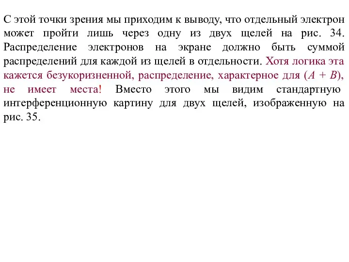 С этой точки зрения мы приходим к выводу, что отдельный электрон