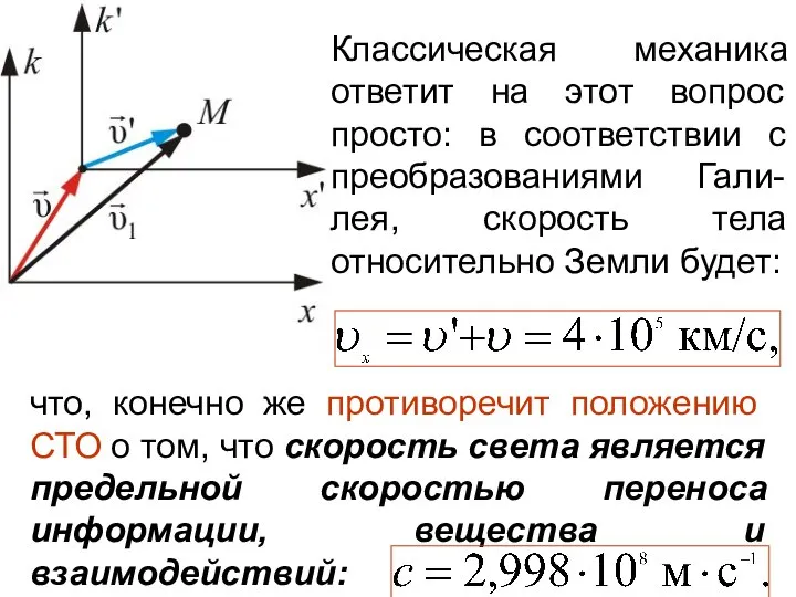 Классическая механика ответит на этот вопрос просто: в соответствии с преобразованиями