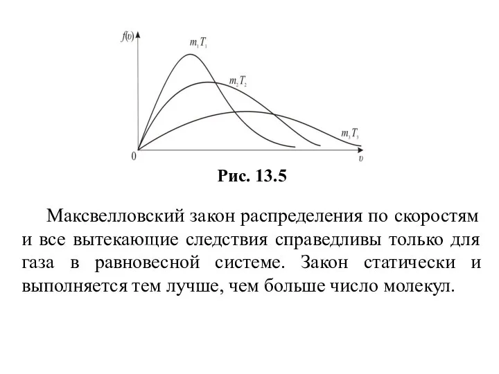 Максвелловский закон распределения по скоростям и все вытекающие следствия справедливы только