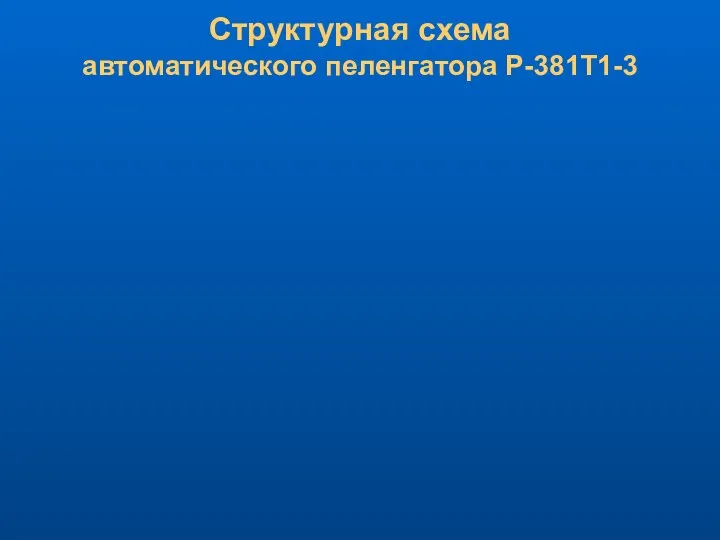 Структурная схема автоматического пеленгатора Р-381Т1-3