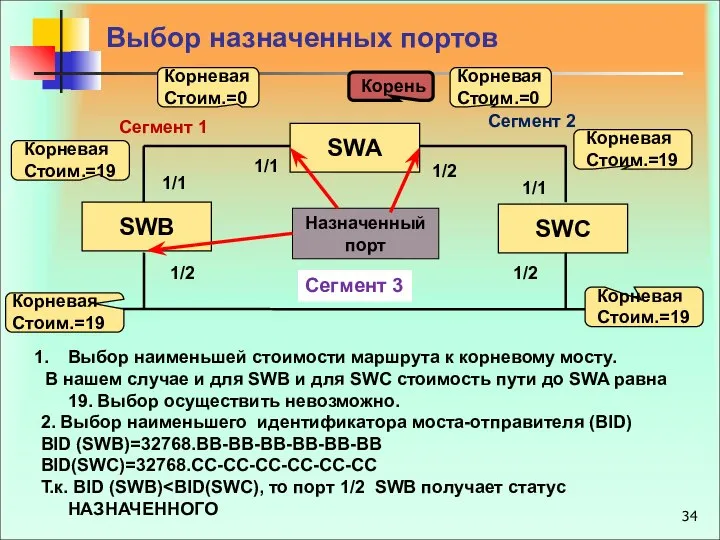SWА SWВ SWС 1/1 1/1 1/1 1/2 1/2 1/2 Сегмент 1