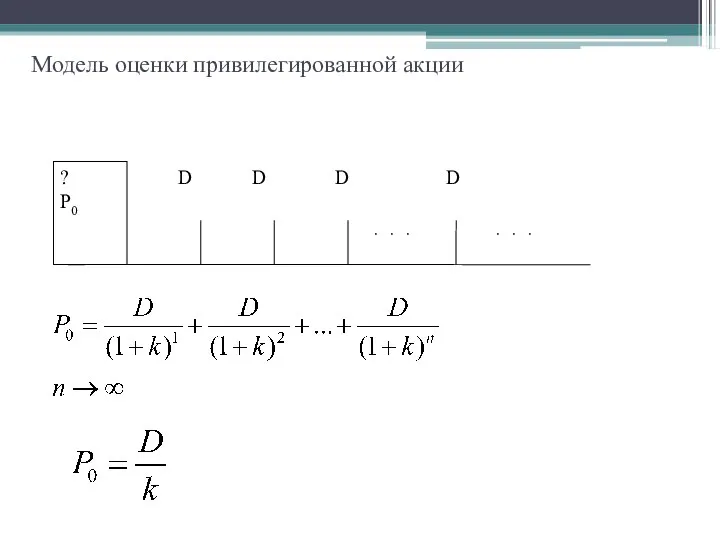 Модель оценки привилегированной акции