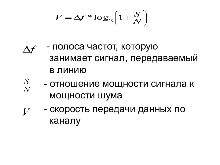 - полоса частот, которую занимает сигнал, передаваемый в линию - отношение