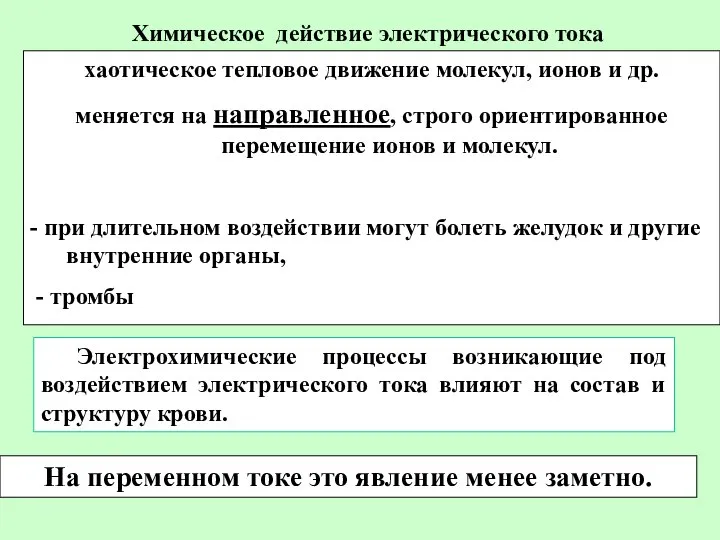 Химическое действие электрического тока Электрохимические процессы возникающие под воздействием электрического тока