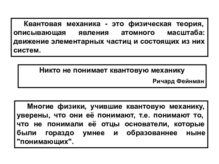 Квантовая механика - это физическая теория, описывающая явления атомного масштаба: движение