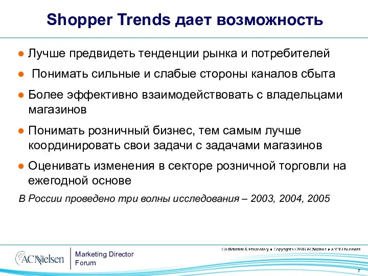 Shopper Trends дает возможность Лучше предвидеть тенденции рынка и потребителей Понимать