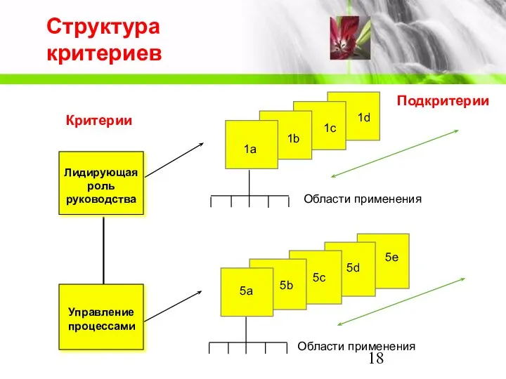 Структура критериев 11 © 1998 EFQM Лидирующая роль руководства Управление процессами