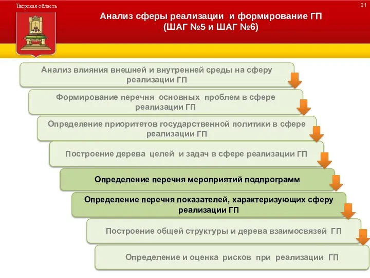 ДЕРЕВО ПРОГРАММЫ Анализ сферы реализации и формирование ГП (ШАГ №5 и ШАГ №6)