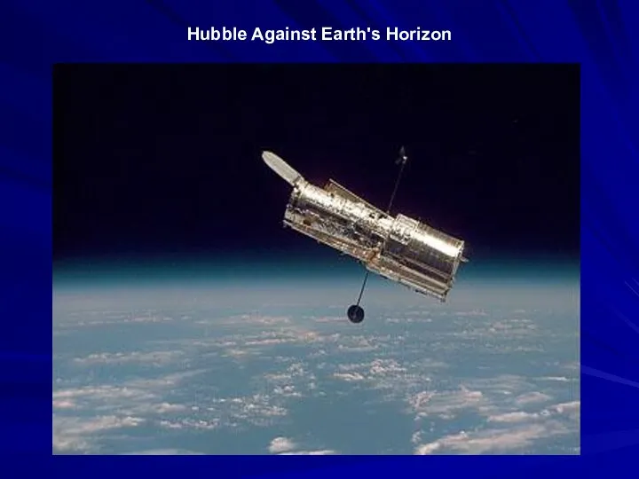 Hubble Against Earth's Horizon