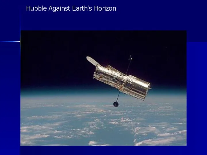 Hubble Against Earth's Horizon