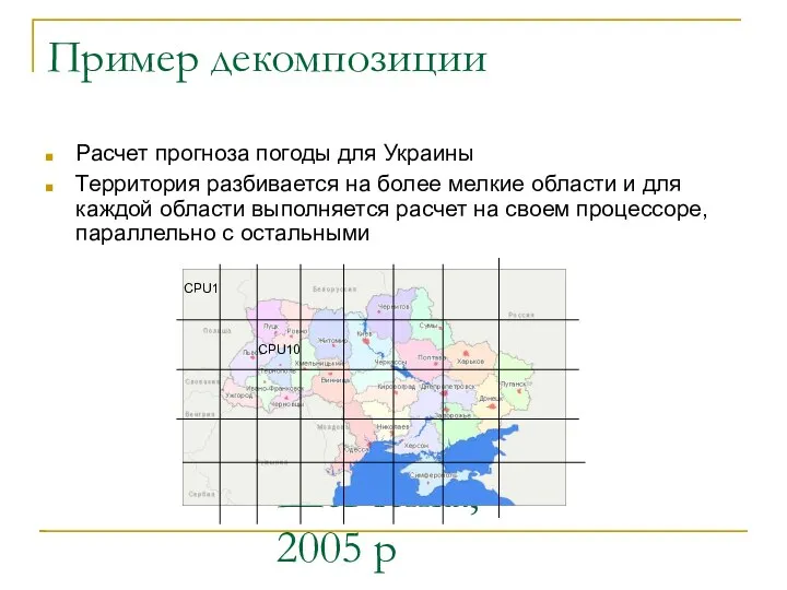 ІОЦ КНУ імені Тараса Шевченка, 2005 р Пример декомпозиции Расчет прогноза