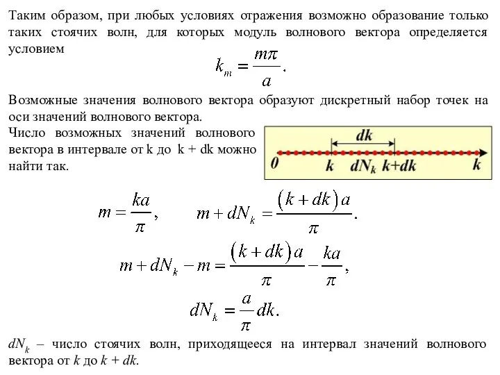 Таким образом, при любых условиях отражения возможно образование только таких стоячих