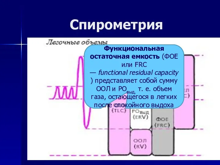 Спирометрия Функциональная остаточная емкость (ФОЕ или FRC — functional residual capacity)