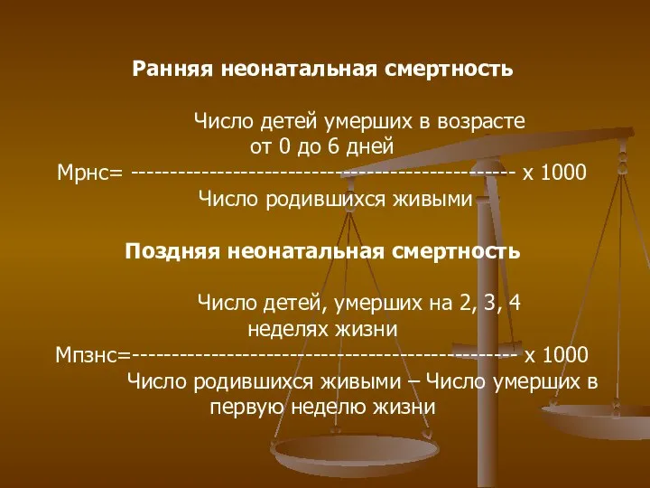 Ранняя неонатальная смертность Число детей умерших в возрасте от 0 до