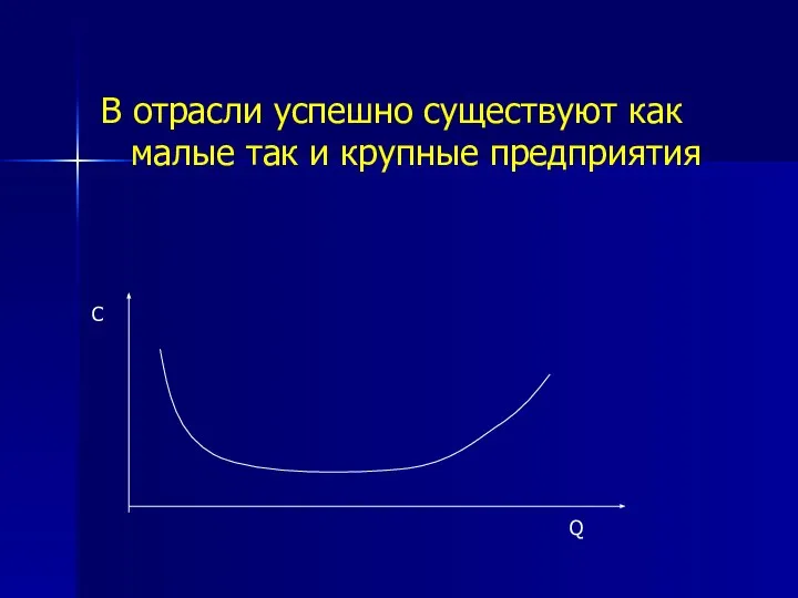 В отрасли успешно существуют как малые так и крупные предприятия