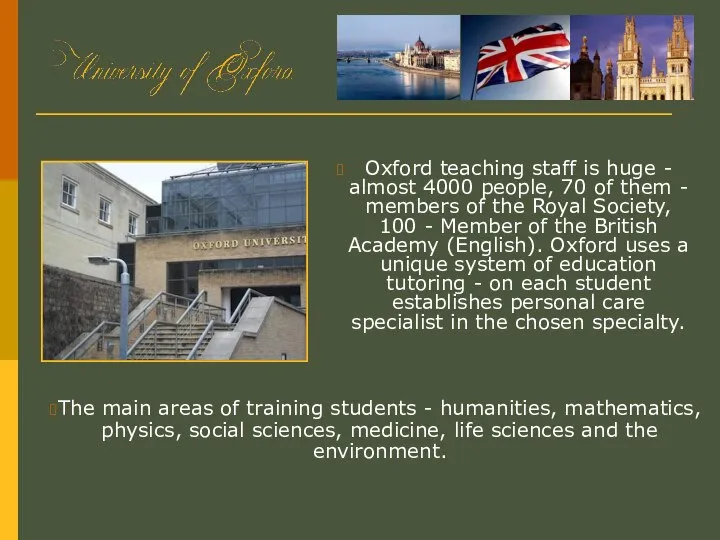 Oxford teaching staff is huge - almost 4000 people, 70 of